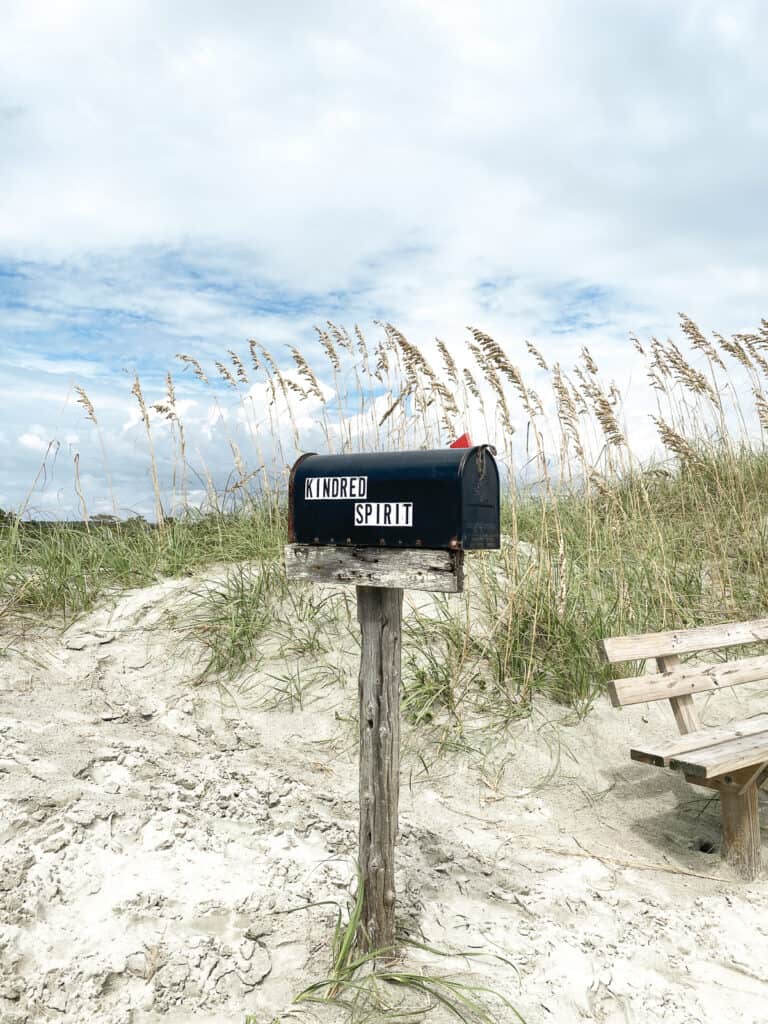 The Kindred Mailbox is one of the best things to do in Sunset Beach NC