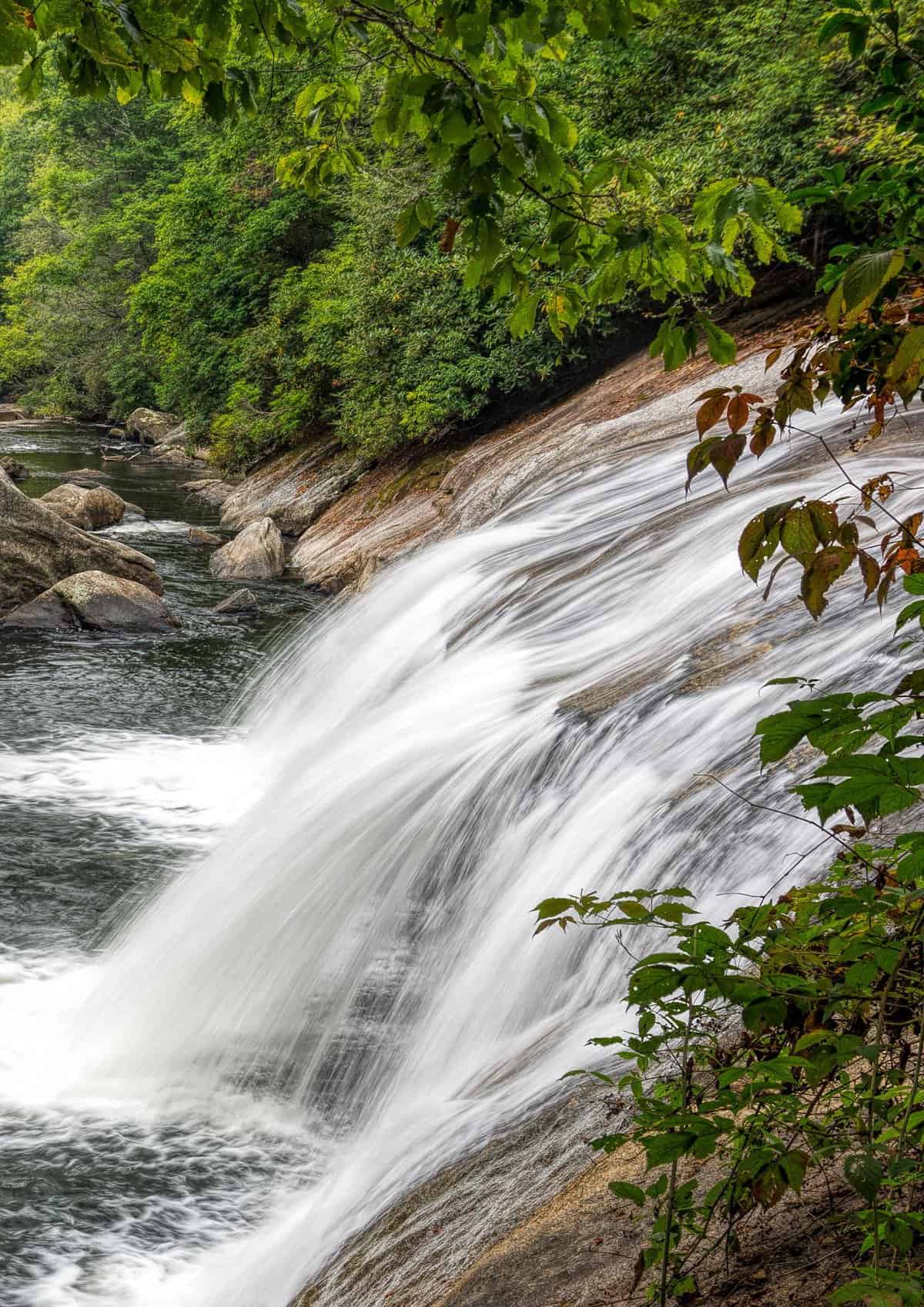 Turtleback falls in Pisgah National Forest