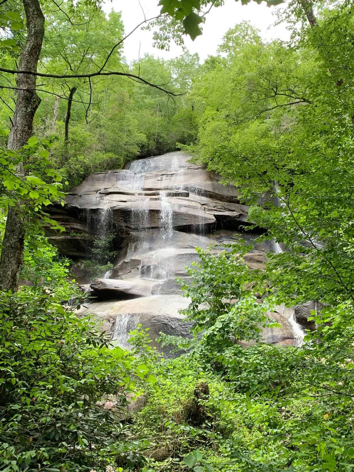 Cove Creek Falls in Pisgah National Forest