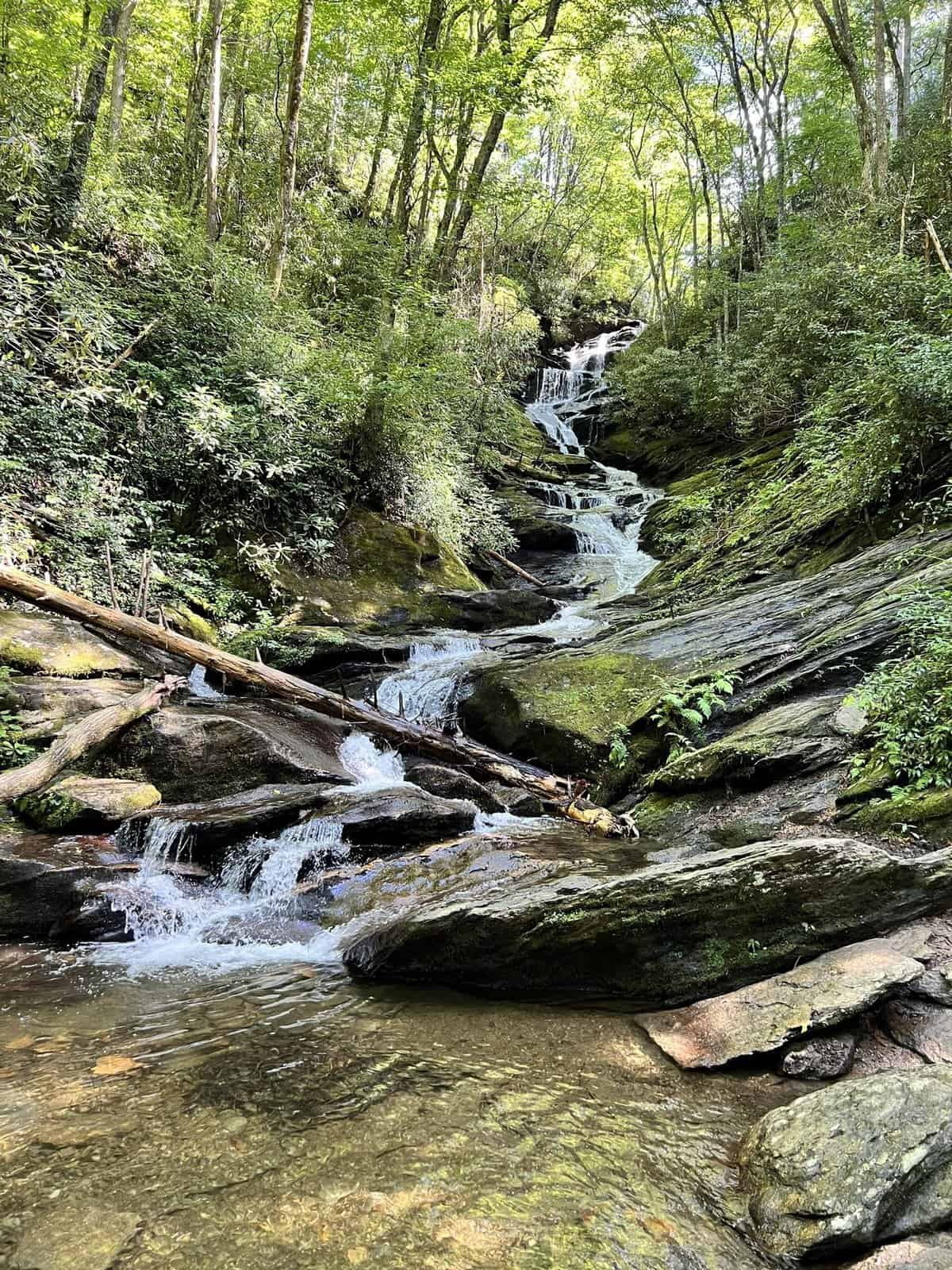 Roaring Fork falls in Pisgah National Forest