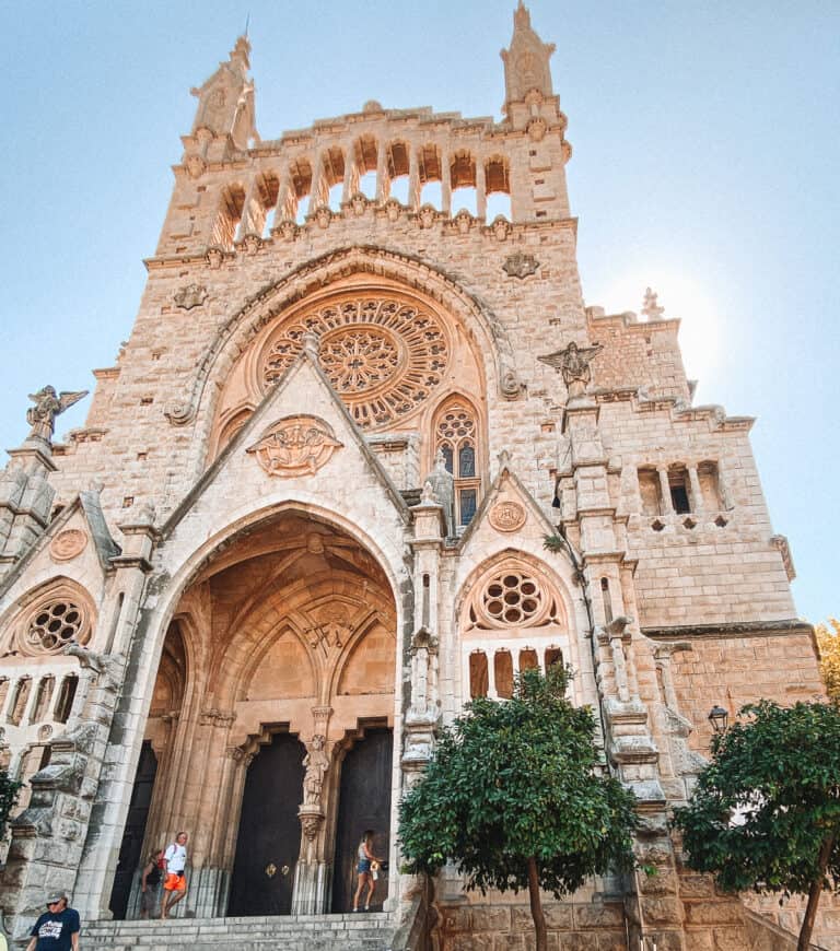 An old cathedral against a blue sky
