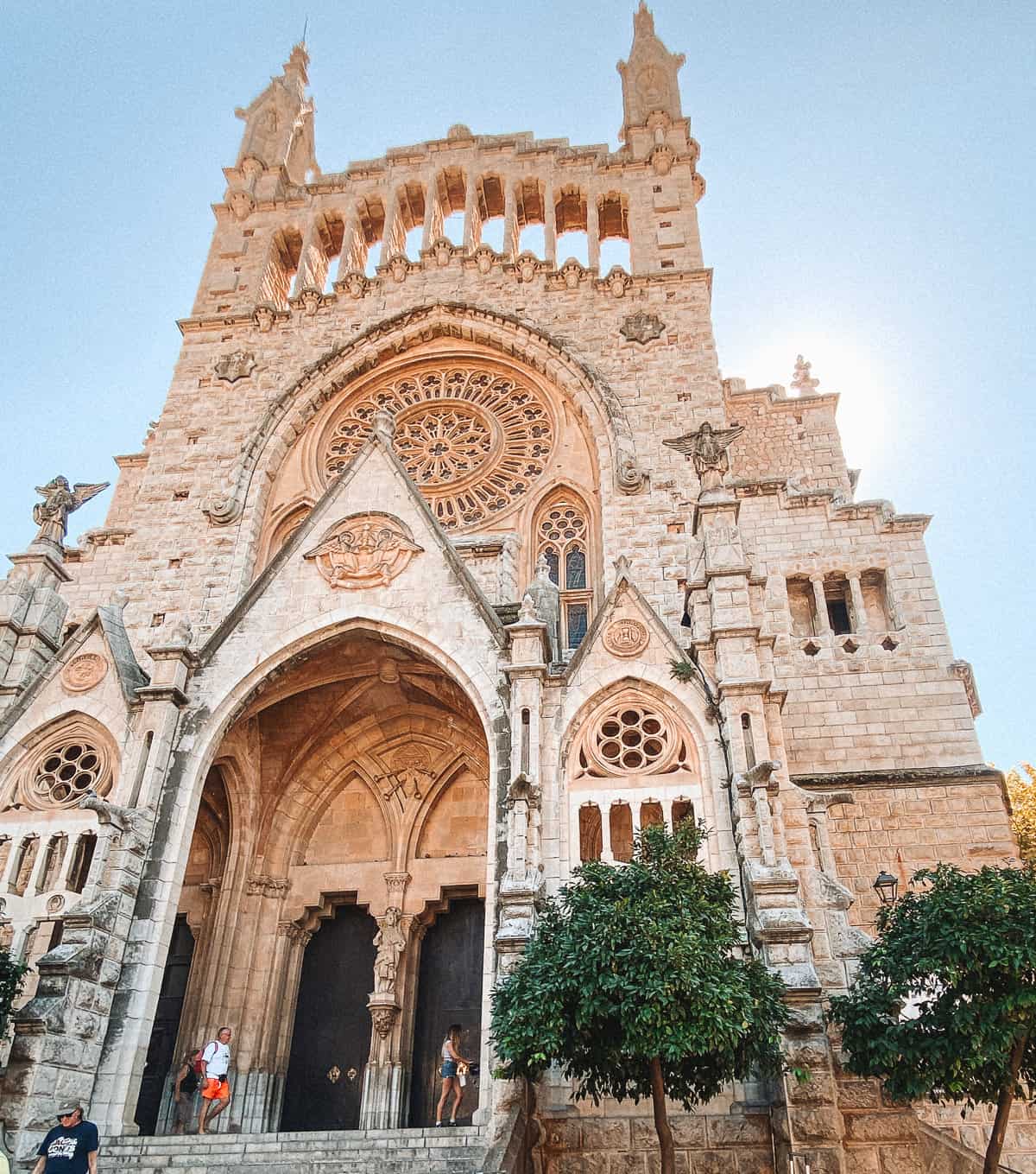 An old cathedral against a blue sky