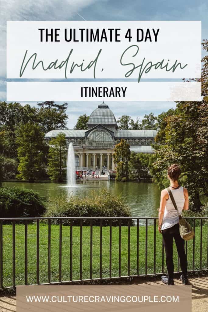 4 Days in Madrid Itinerary Pinterest Pin