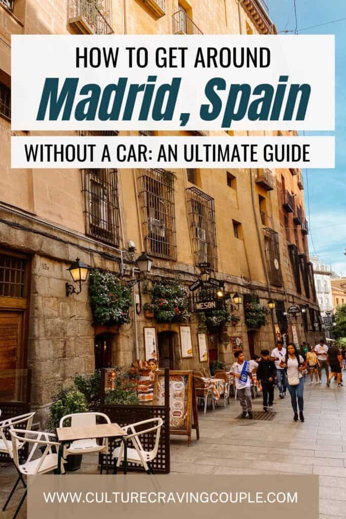 Getting around Madrid Pinterest Pin