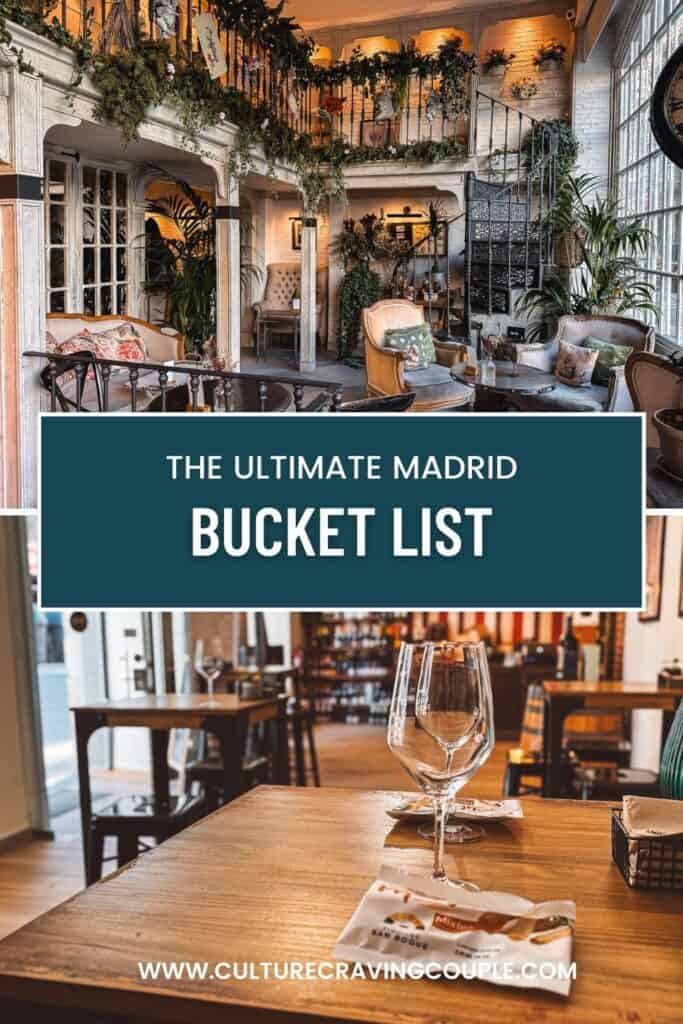 Madrid Bucket List Pinterest Pin