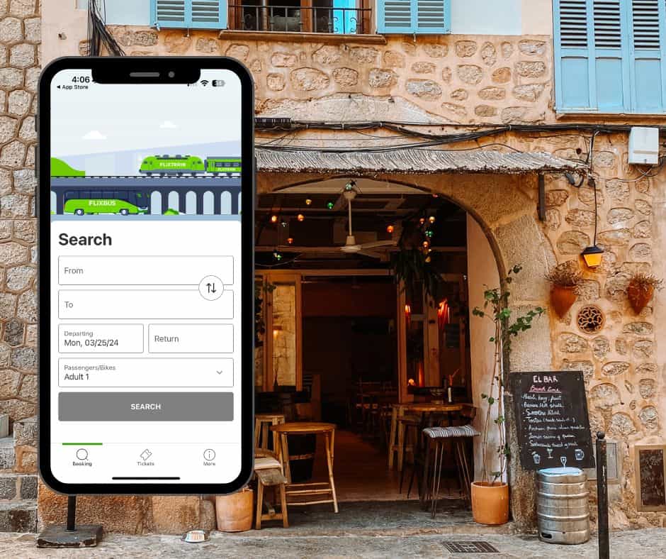 Flixbus app screenshot
