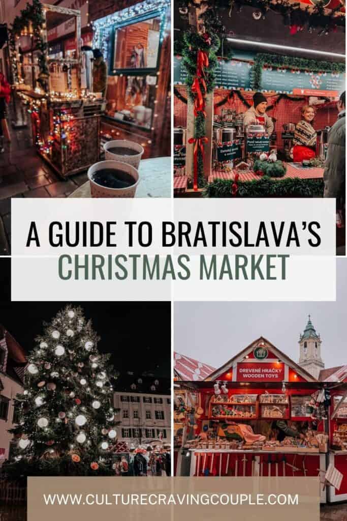 Bratislava Christmas market pinterest Pin