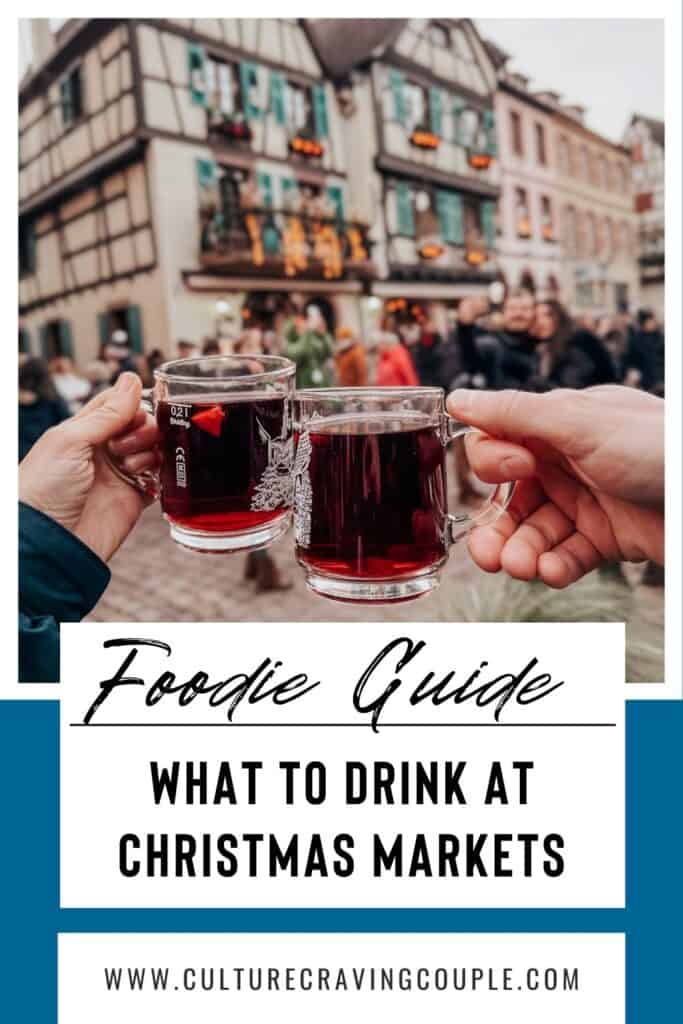 Christmas market drinks pinterest pin