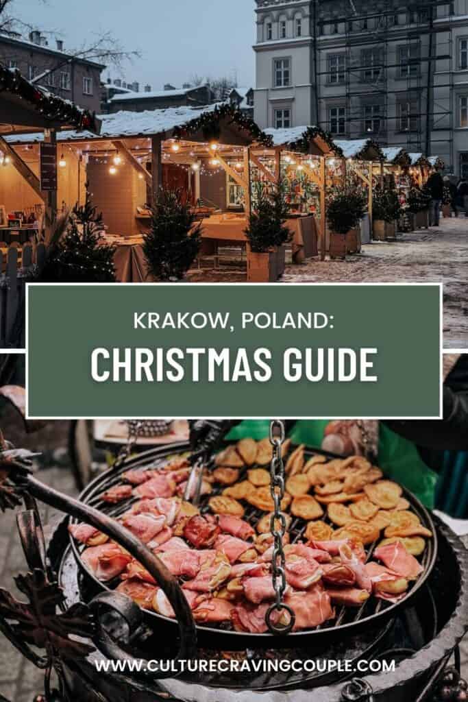 Krakow Christmas market pinterest pin